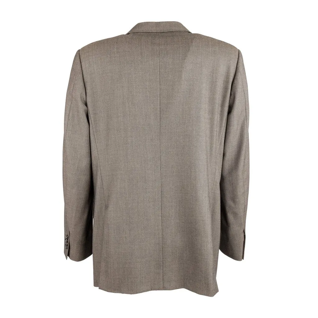 Corneliani Wool Blazer - '00s Black Wool Good - Back View