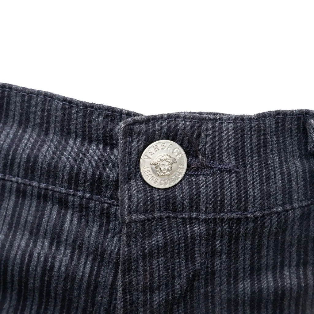 Versace Jeans Couture Stripe Pants - '00s Red Cotton Good - Model View