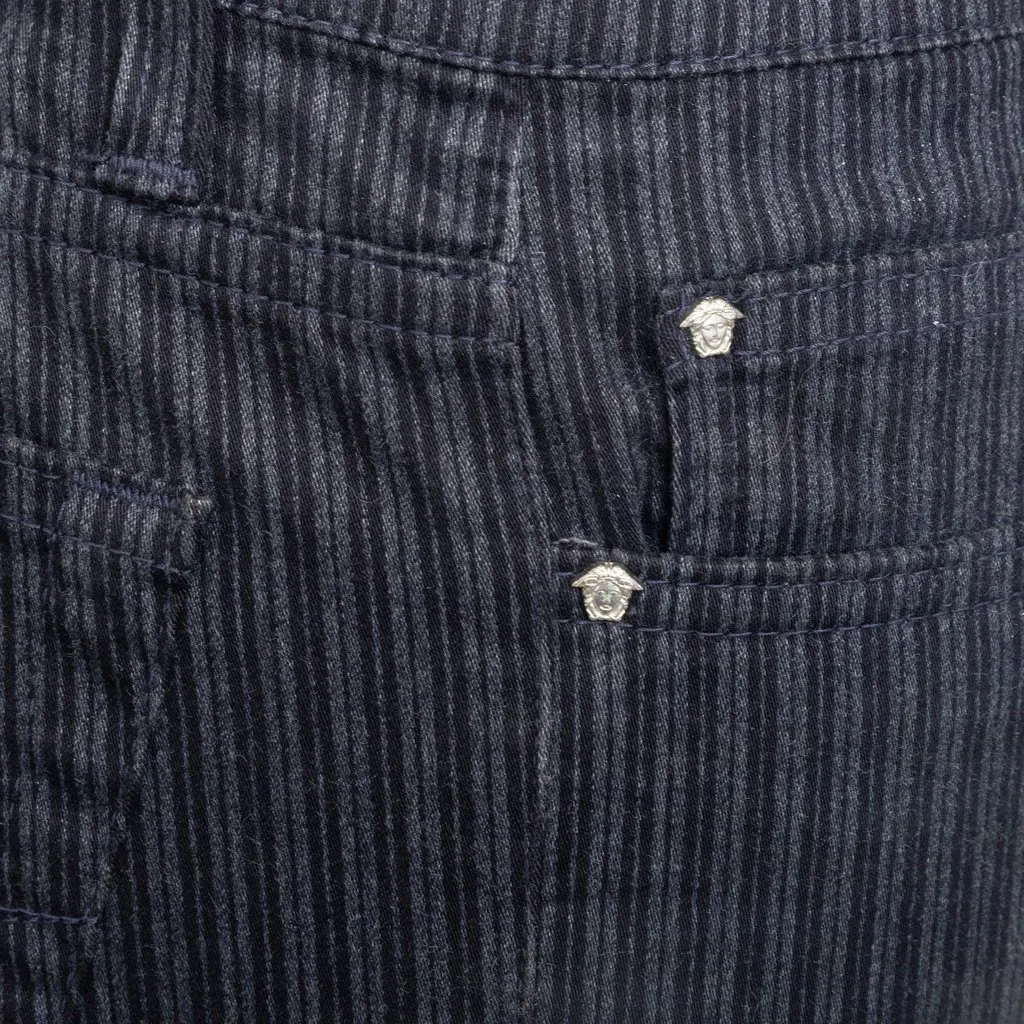 Versace Jeans Couture Stripe Pants - '00s Red Cotton Good - Box View