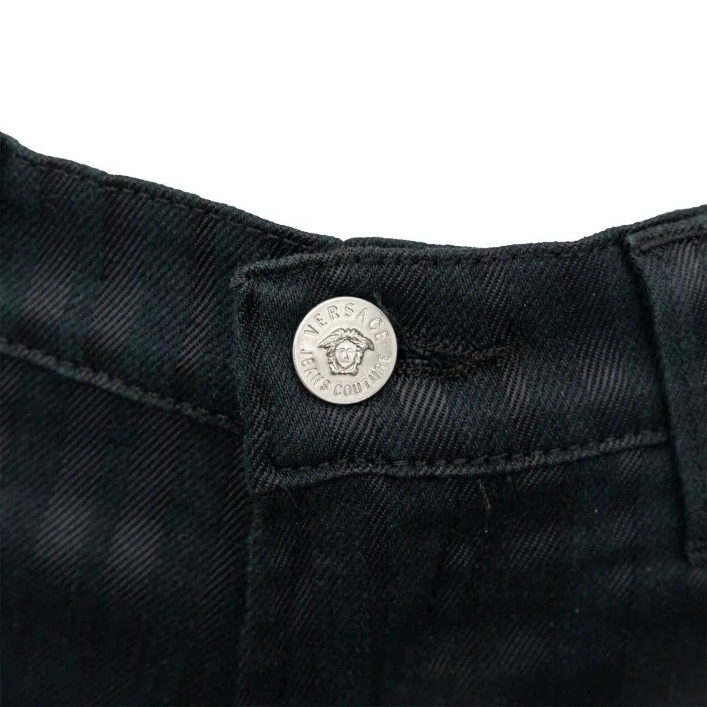 Versace Jeans Couture Velvet Pants - '00s Red Velvet Good - Model View