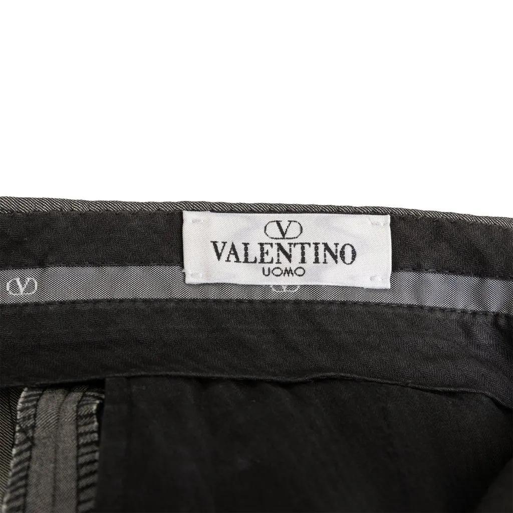 Valentino Super 120's Tailored Pants - '10s Red Wool Good - Model View