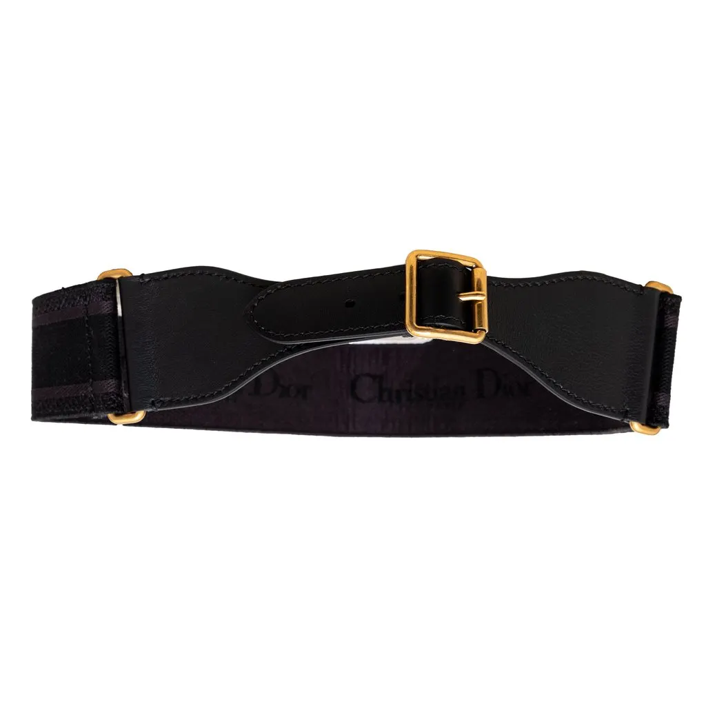 Dior Wide Canvas Belt - '20s Black Canvas Good - Inside View