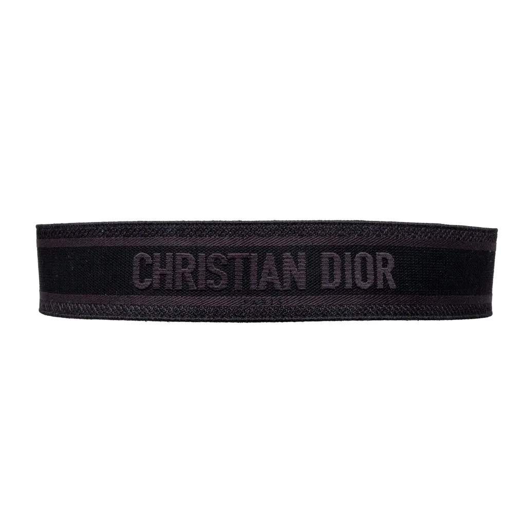 Dior Wide Canvas Belt - '20s Black Canvas Good - Model View