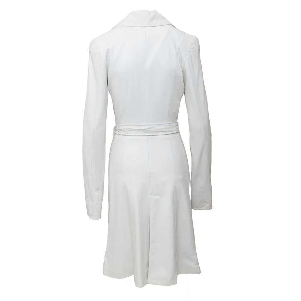 Roberto Cavalli Leather Jacket - '00s White Leather Good - Inside View
