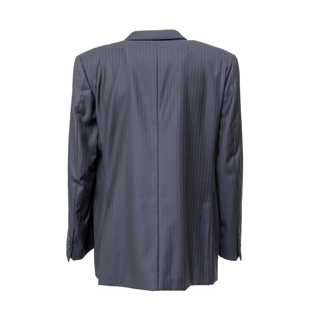Unsigned Classic Pinstripe Suit - '00s Navy Wool Good - Back View