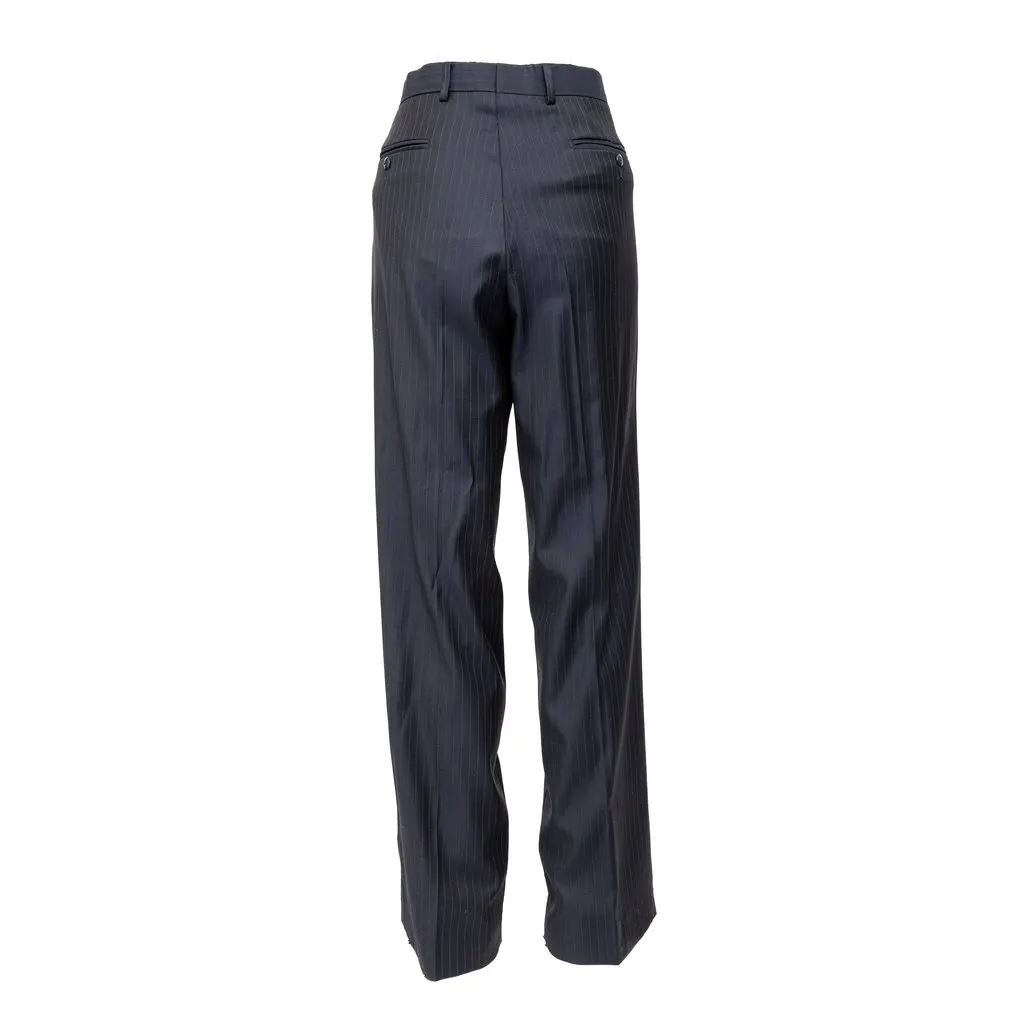 Unsigned Classic Pinstripe Suit - '00s Navy Wool Good - Model View