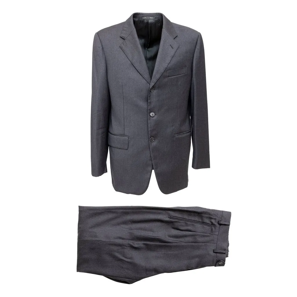 Corneliani Linea Sartoria Suit - '00s Grey Wool Good - Front View