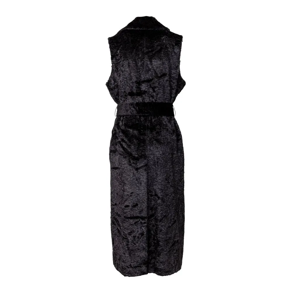 MSGM Sleeveless Coat with Belt - '10s Red Cotton Good - Inside View