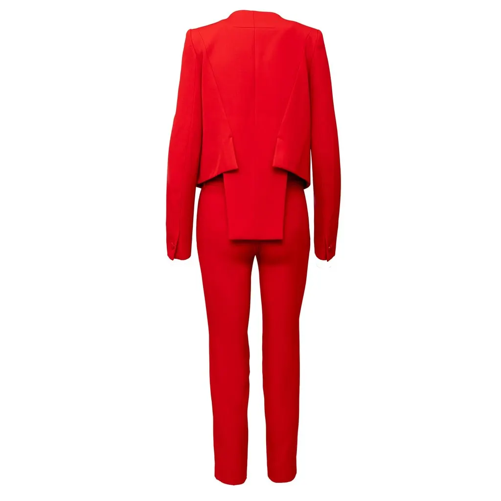 Givenchy Red Suit - '10s Red Wool Good - Back View