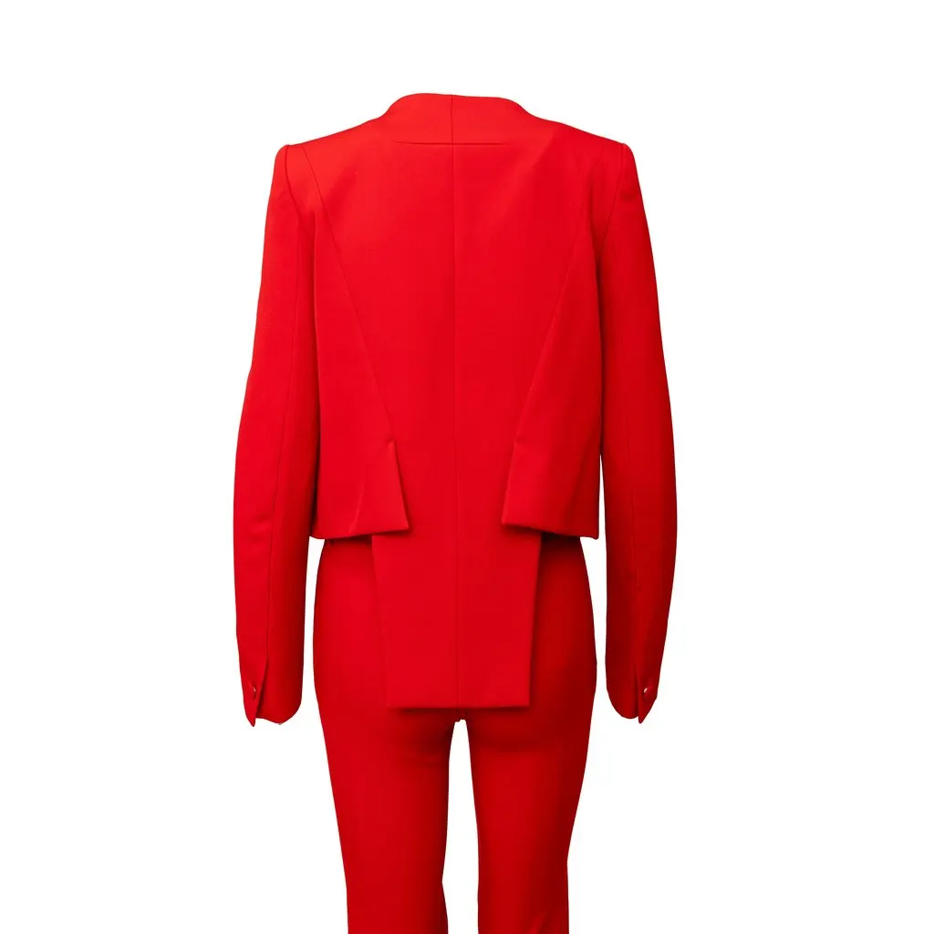 Givenchy Red Suit - '10s Red Wool Good - Model View