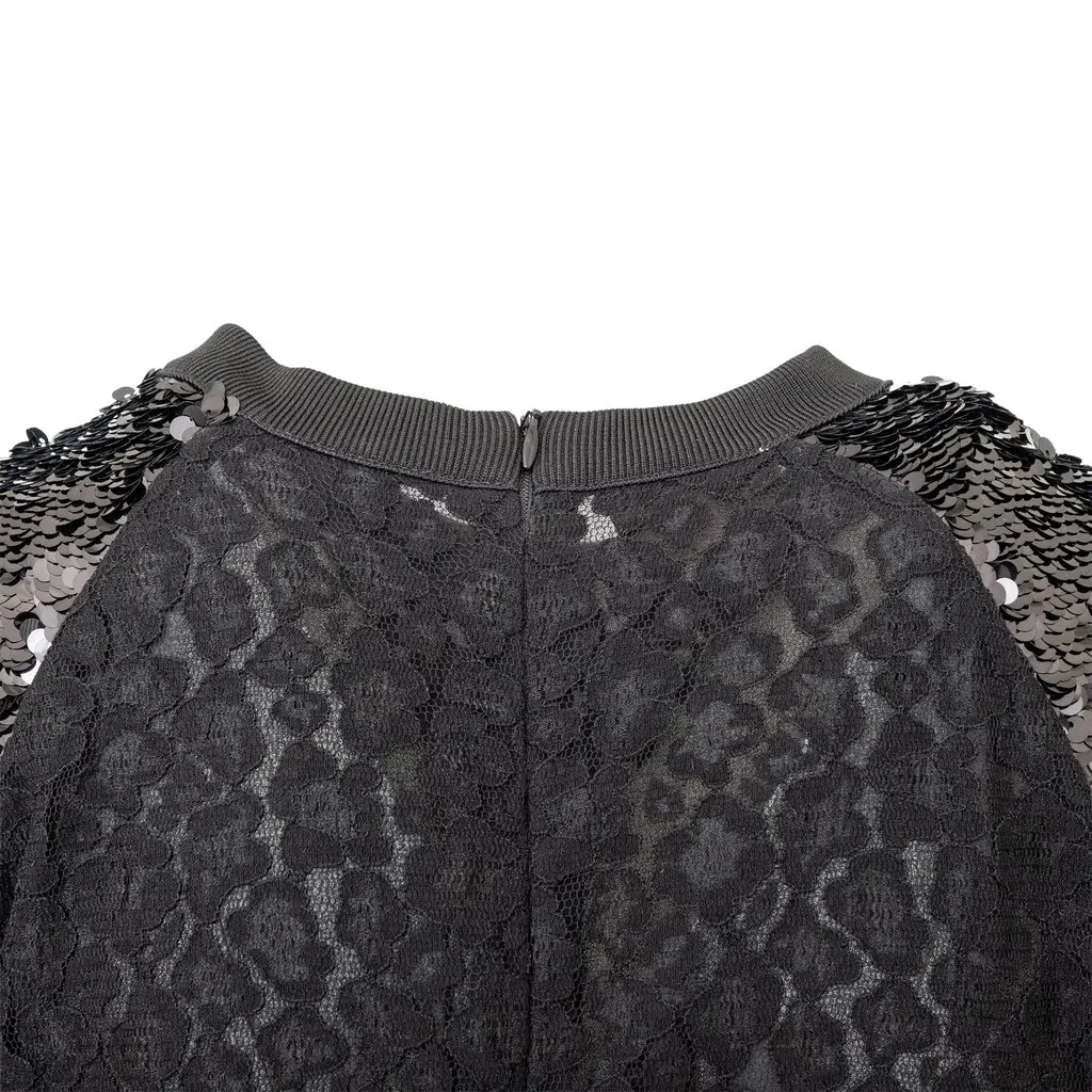 Giamba Giambattista Valli Sequin and Lace Dress - '10s Black Lace Good - Box View