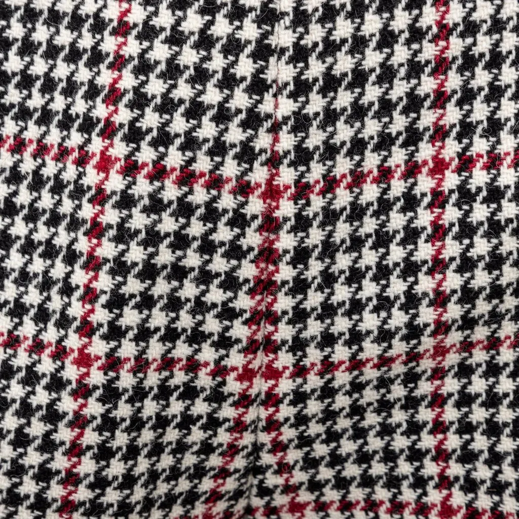 Valentino Red Valentino Houndstooth Pattern Shorts - '10s Red Wool Good - Inside View