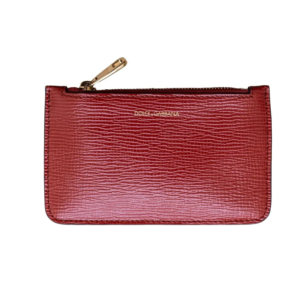Dolce & Gabbana Wallet with Keychain - '10s Black Leather Good - Back View