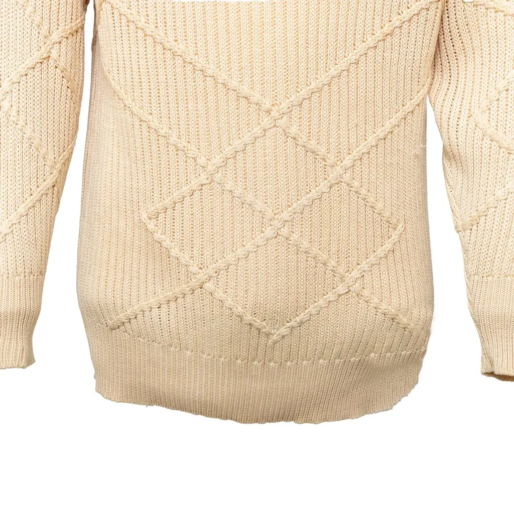 Unsigned Sweater - '90s Beige Silk Good - Model View