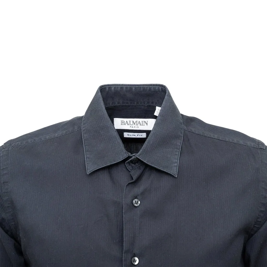 Balmain Cotton Shirt - '10s Red Cotton Good - Inside View