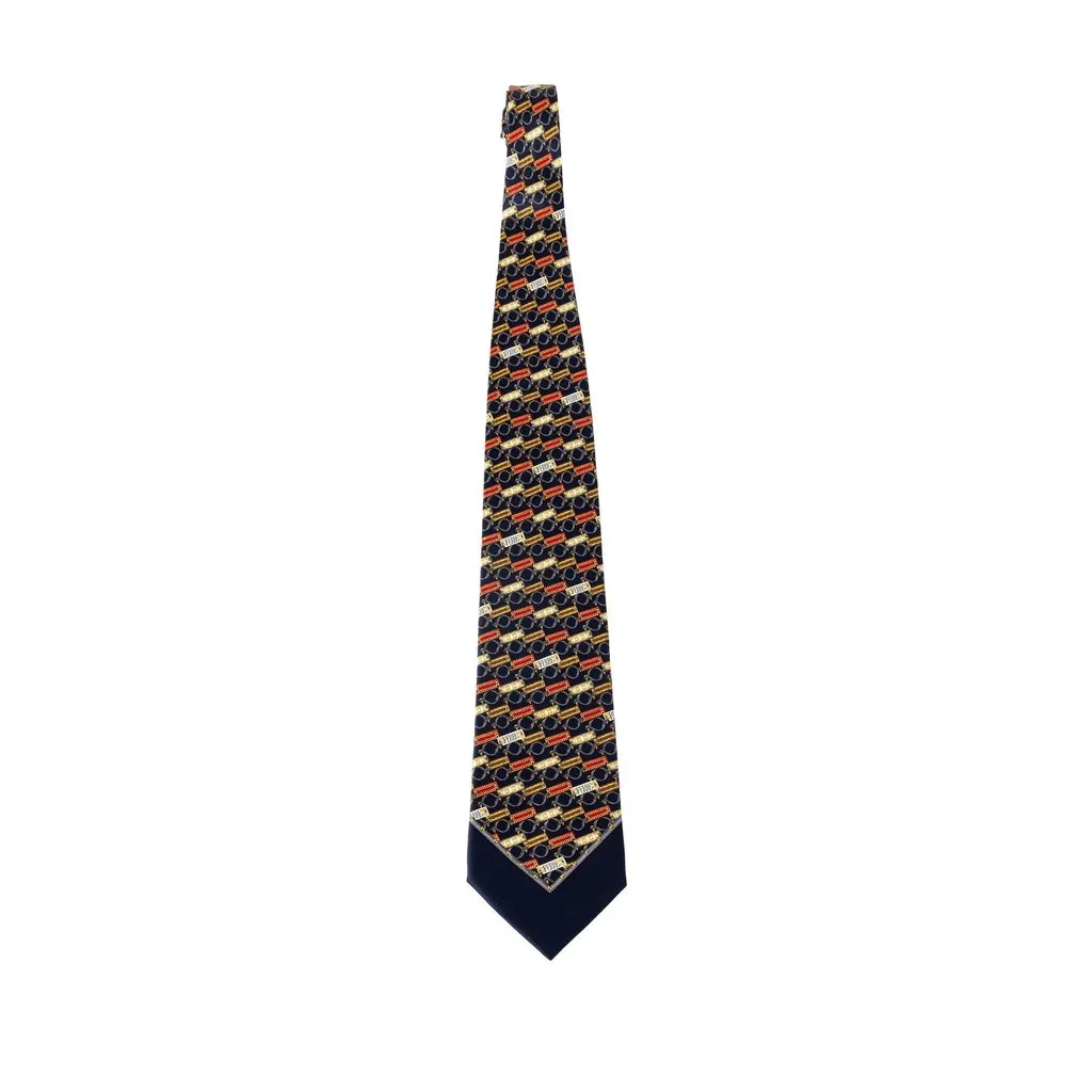 Gianfranco Ferré Printed Silk Tie - '90s Red Silk Good - Front View