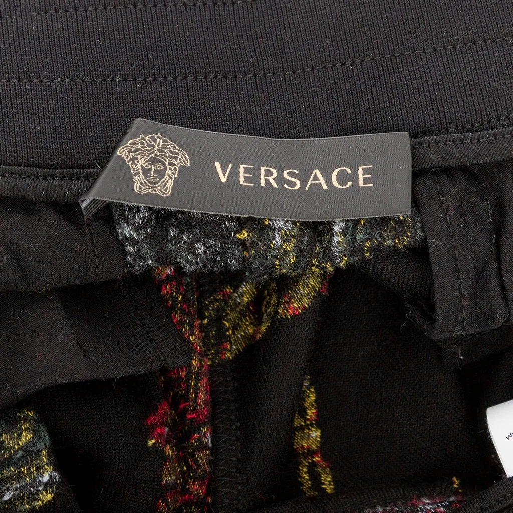 Versace Floral Baroque Velvet Trousers - '10s Black Velvet Good - Box View