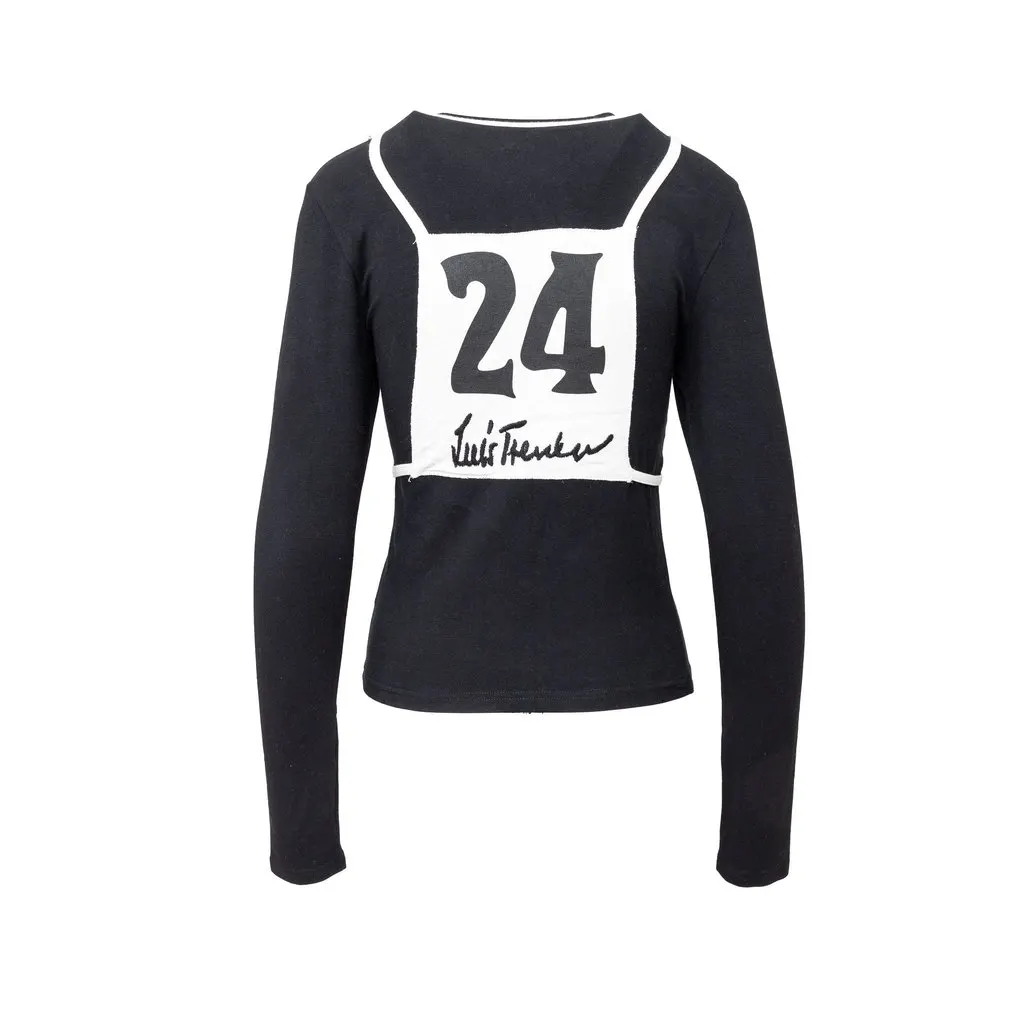 Unsigned Luis Trenker Long Sleeve T-shirt - '10s Black Cotton Good - Back View