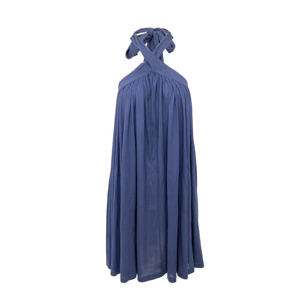 Stella McCartney Halter Tie-knot Dress - '10s Navy Good - Front View