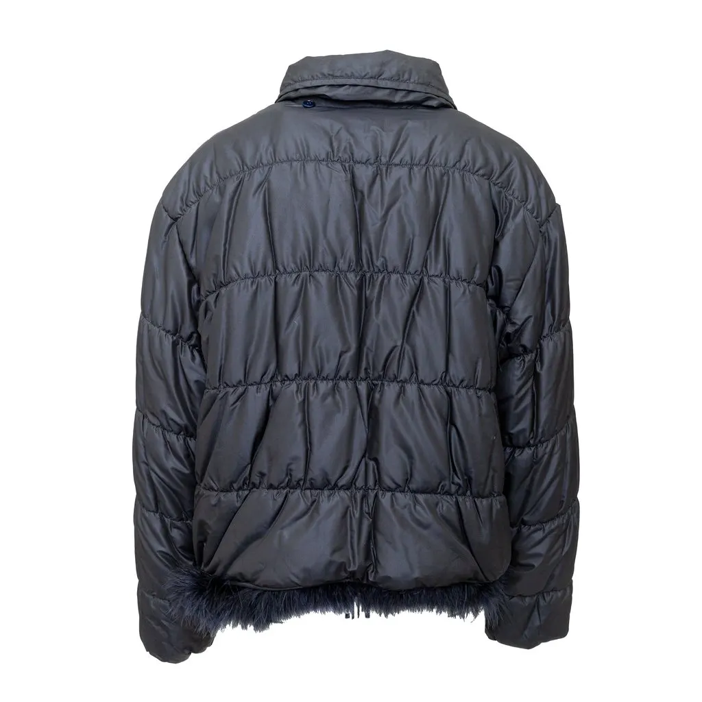 Unsigned Ermanno Daelli Silk Down Jacket - '00s Red Silk Good - Back View