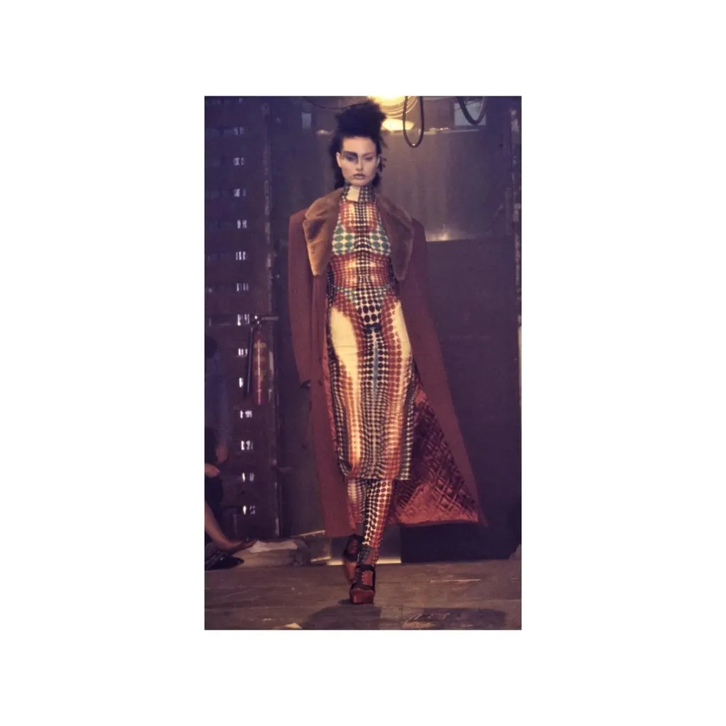 Jean Paul Gaultier Cyberdot Mesh Top - '90s MultiColor Good - Back View