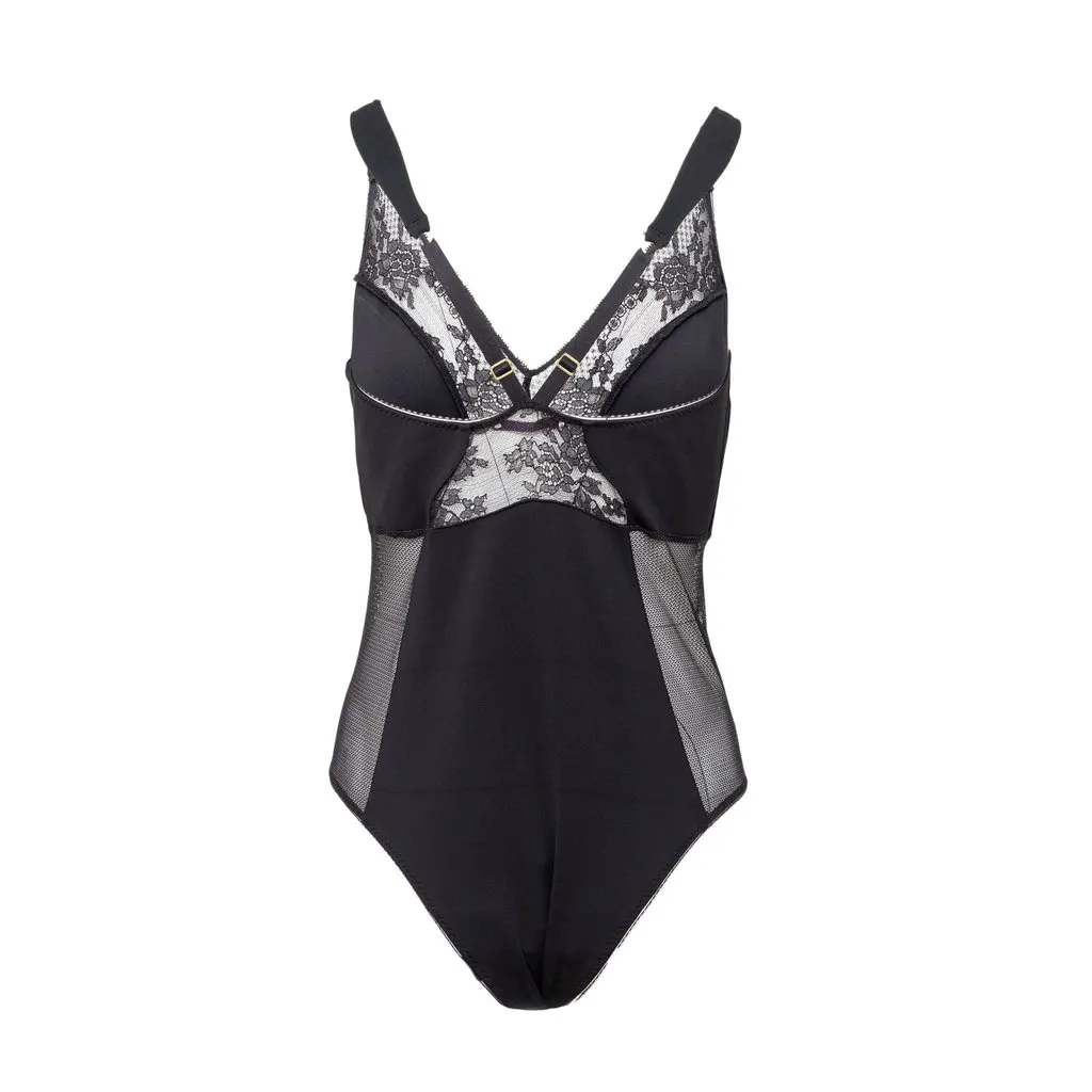 Stella McCartney Lace & Mesh Bodysuit - '10s Red Lace Good - Back View