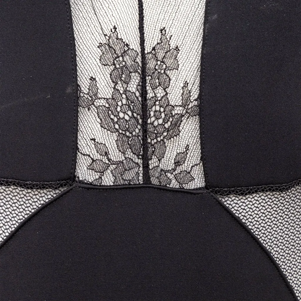 Stella McCartney Lace & Mesh Bodysuit - '10s Red Lace Good - Inside View