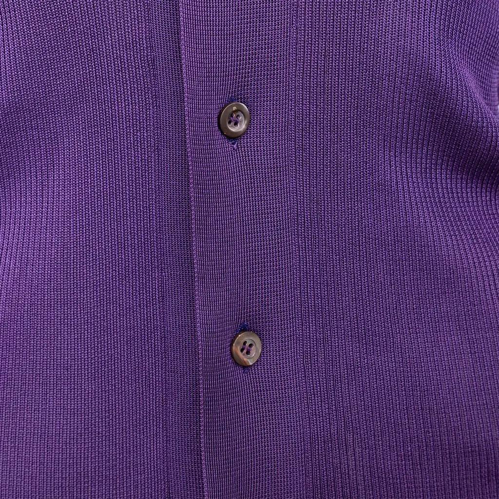Prada Silk Ribbed Top - '10s Red Silk Good - Model View