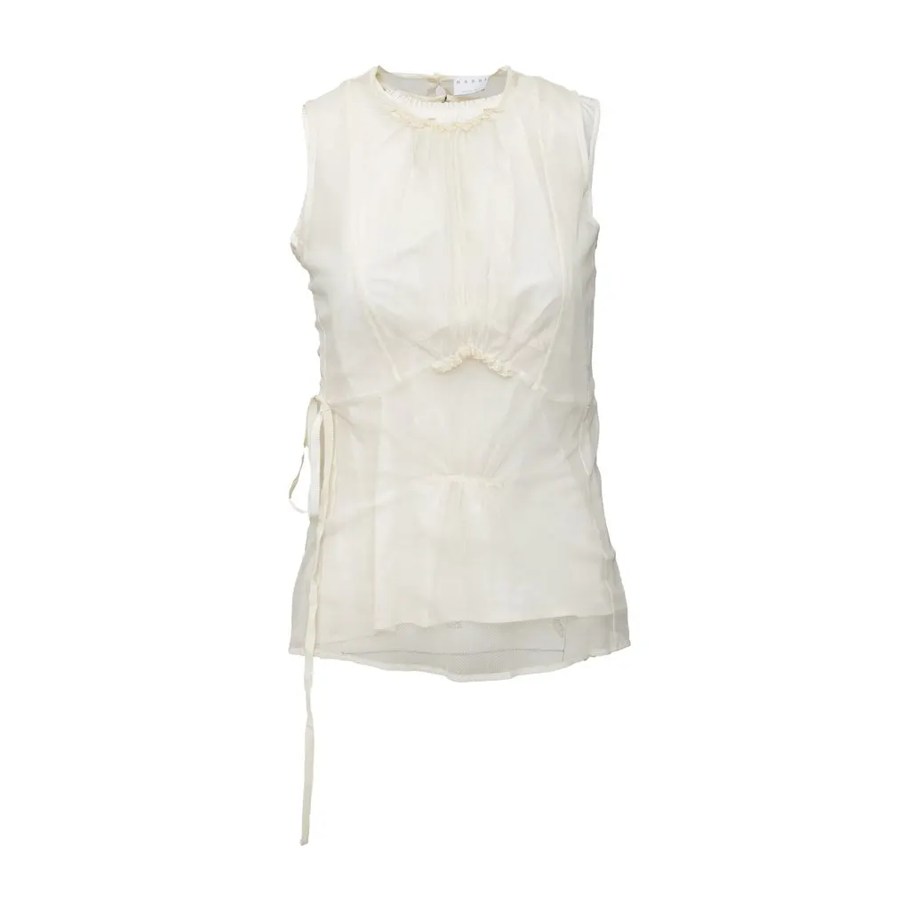 Marni Double Layer Top - '10s White Cotton Good - Front View
