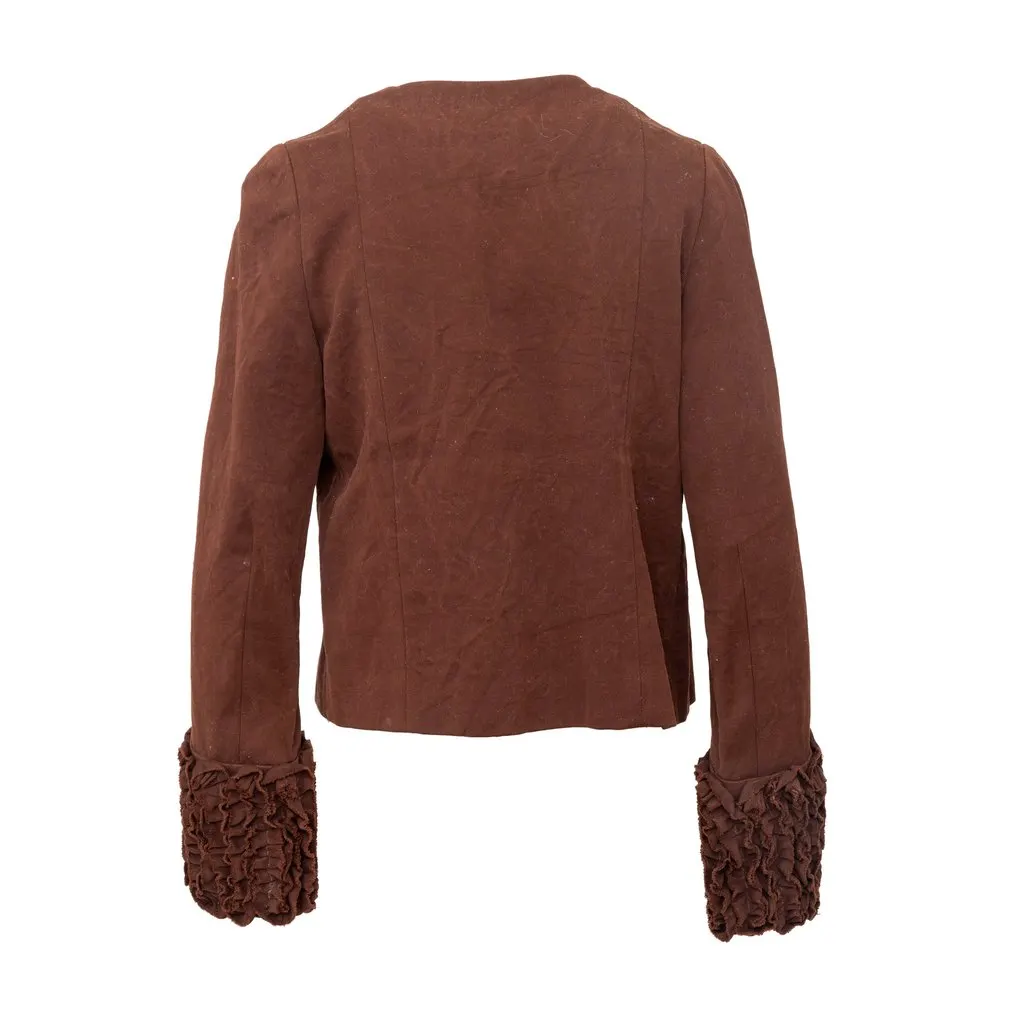 Marni Twill Jacket - '10s Brown Cotton Good - Back View