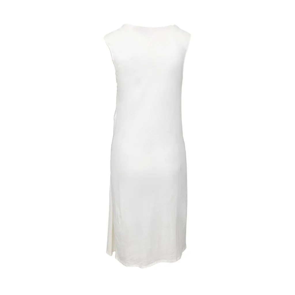 Ann Demeulemeester Cotton Dress - '00s White Cotton Good - Inside View