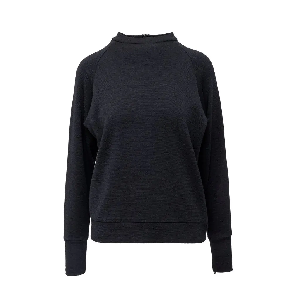 Yohji Yamamoto Sweater - '00s Black Wool Good - Front View