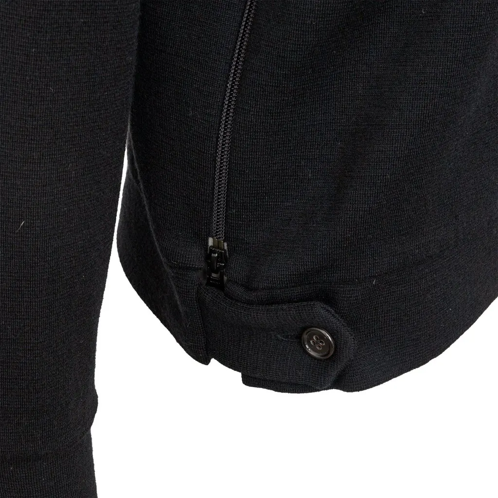 Yohji Yamamoto Sweater - '00s Black Wool Good - Model View