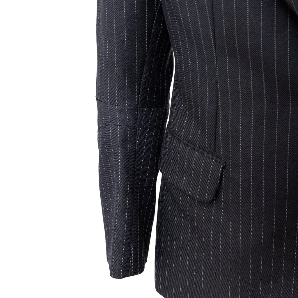 Comme des Garçons X Junya Watanabe Pinstripe Jacket - '00s MultiColor Wool Good - Box View