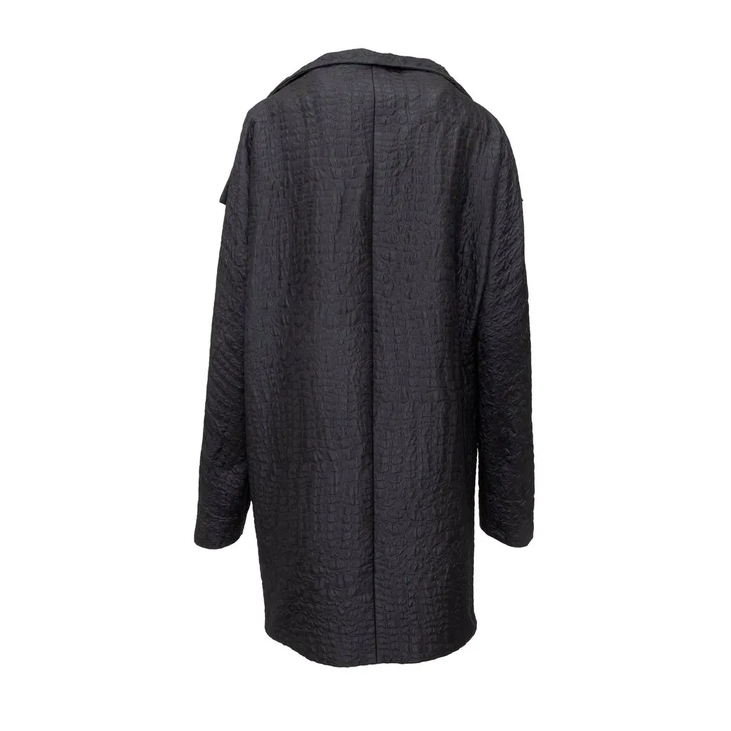 Unsigned Textured Jacket - '10s Red Silk Good - Inside View