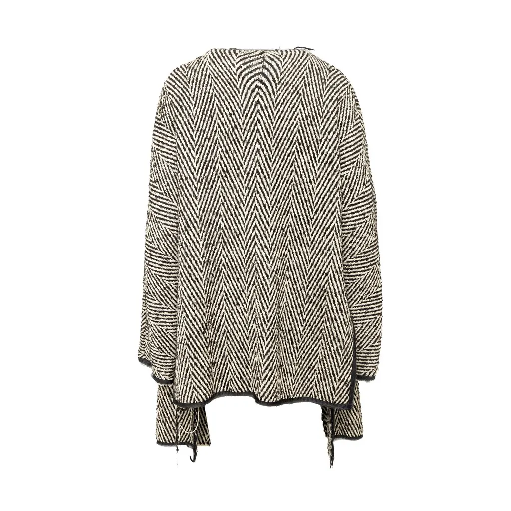 Unsigned Chevron Jacket - '10s Black Wool Good - Inside View