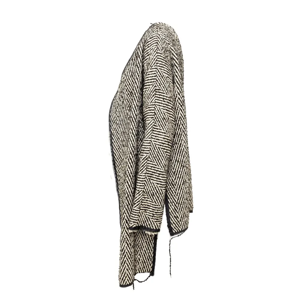 Unsigned Chevron Jacket - '10s Black Wool Good - Model View