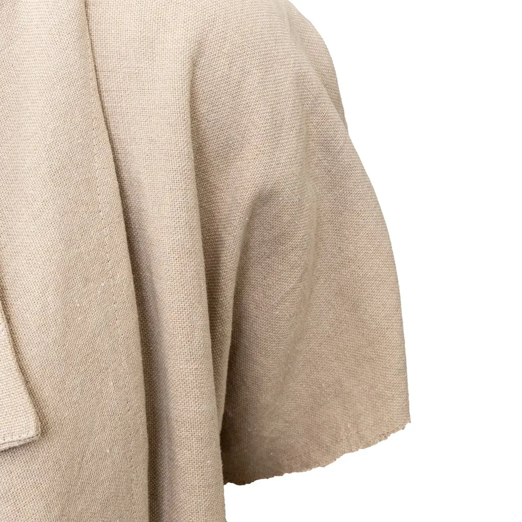 Unsigned Linen Half Sleeve Jacket - '10s Beige Linen Good - Box View