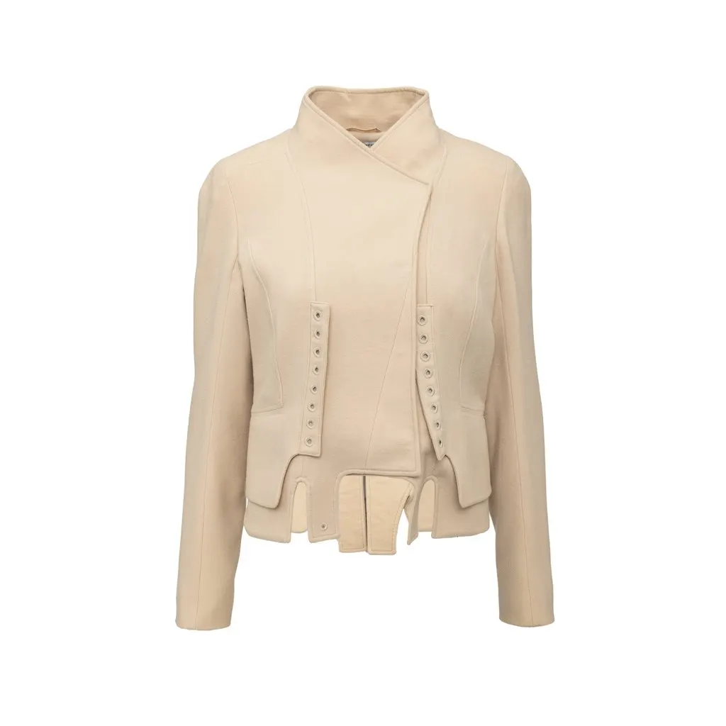 Givenchy Wool Jacket - '10s MultiColor Wool Good - Front View
