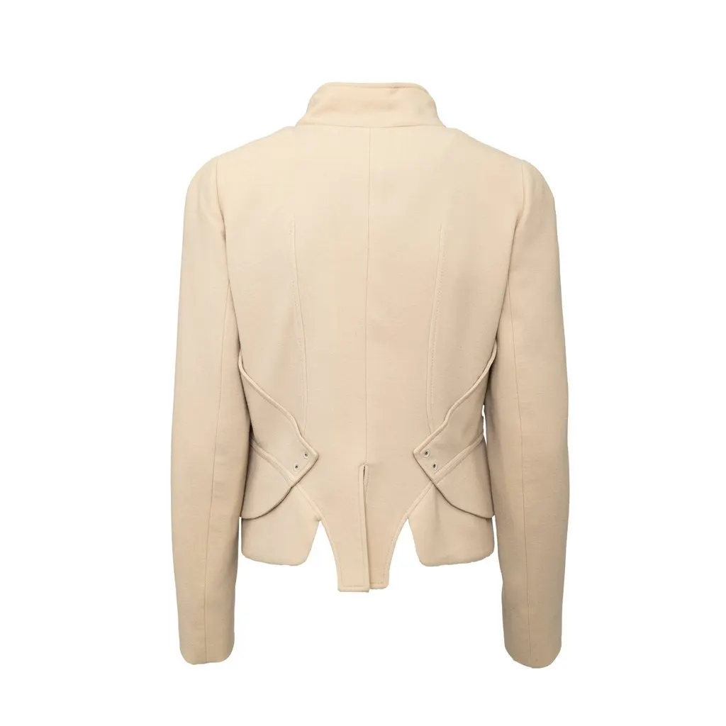 Givenchy Wool Jacket - '10s MultiColor Wool Good - Back View