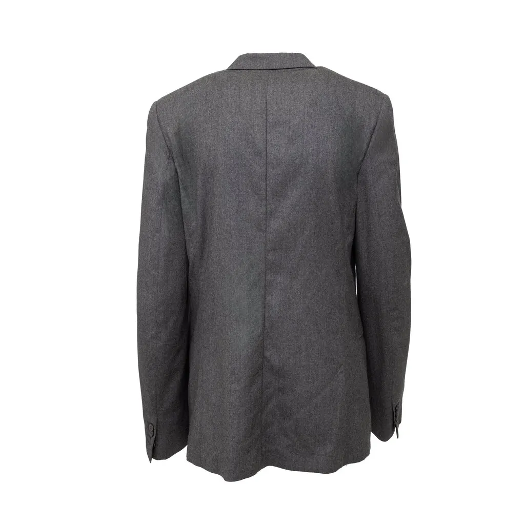 Maison Margiela Double Breasted Blazer - '10s Grey Wool Good - Back View