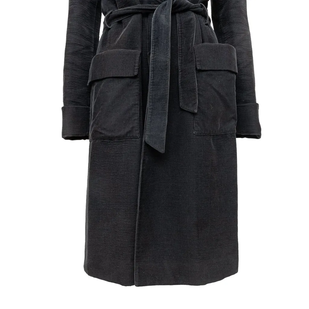 Unsigned Corduroy Coat - '00s Black Cotton Good - Box View