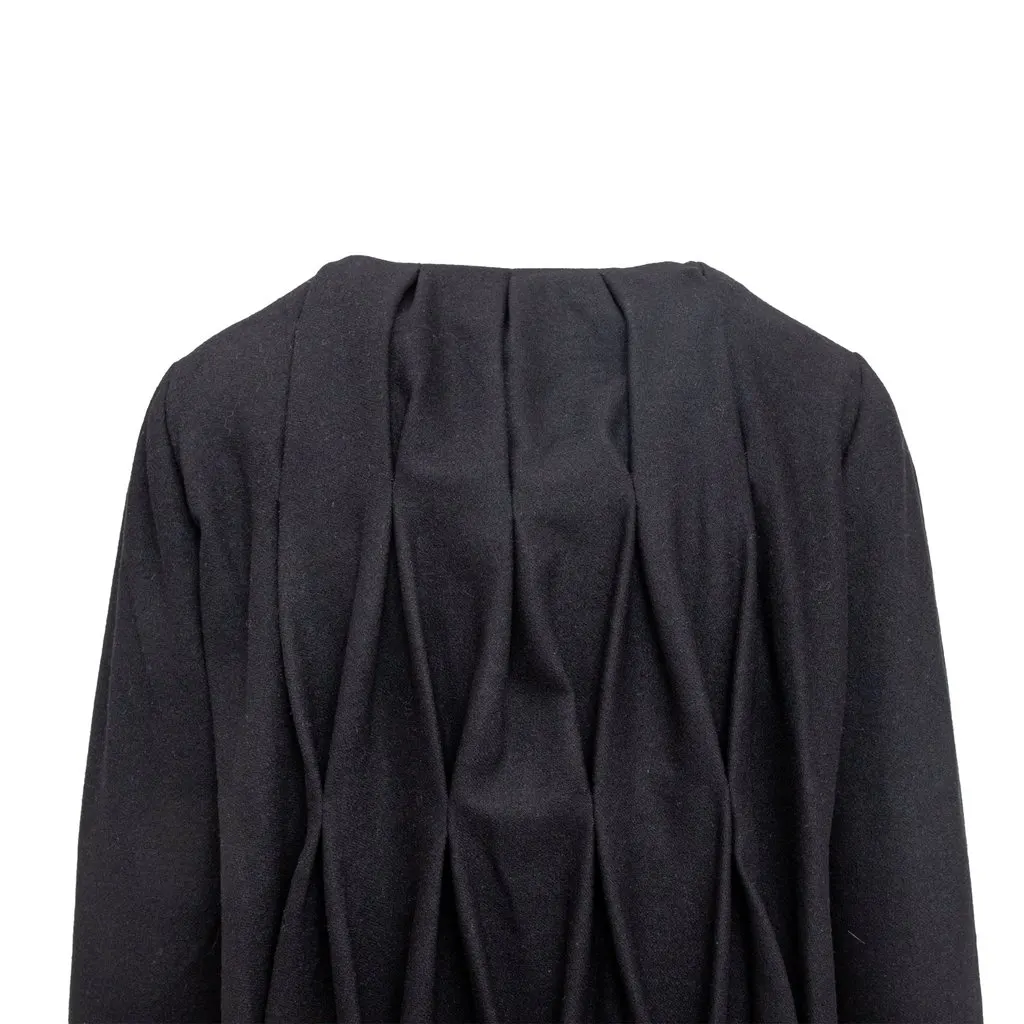 Unsigned Roberta Furlanetto Coat with Honeycomb Embroidery - '10s Red Wool Good - Box View