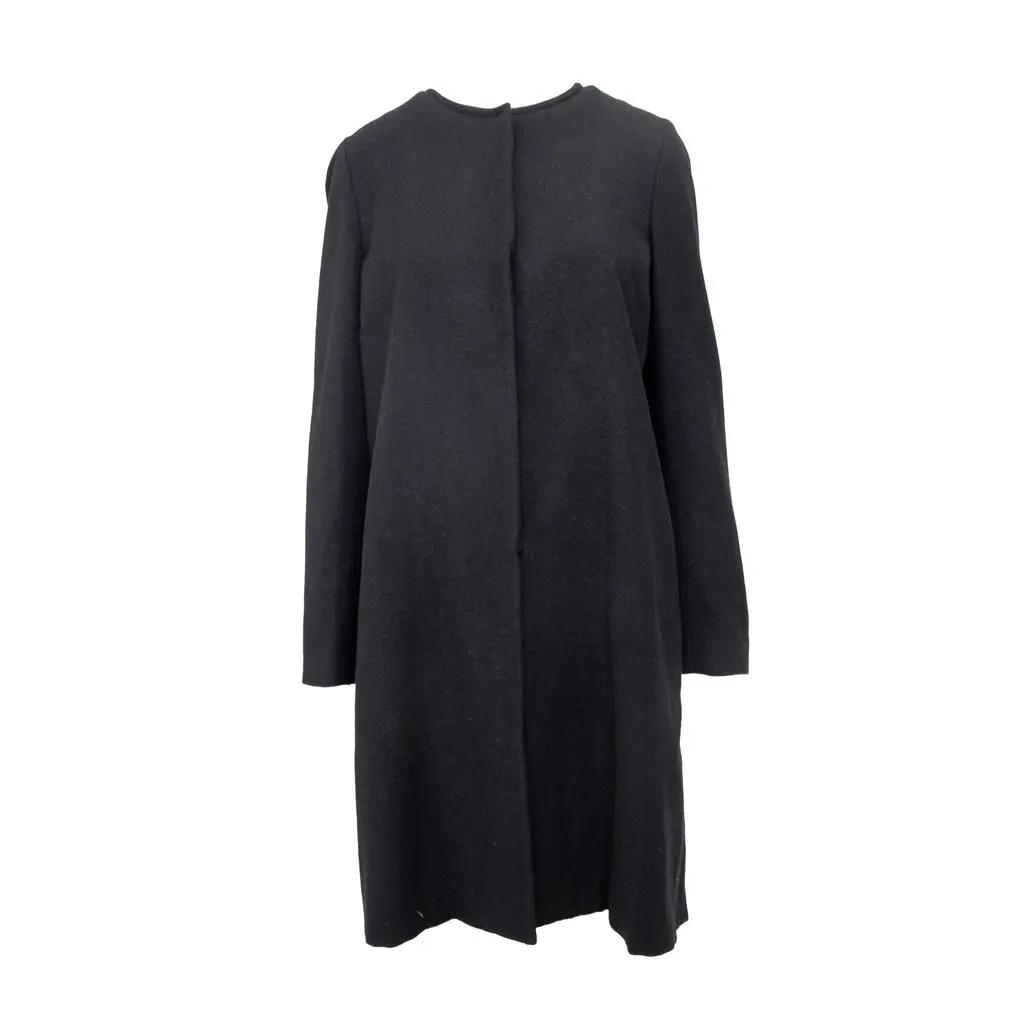 Unsigned Roberta Furlanetto Coat with Back Pleats - '10s Red Silk Good - Front View