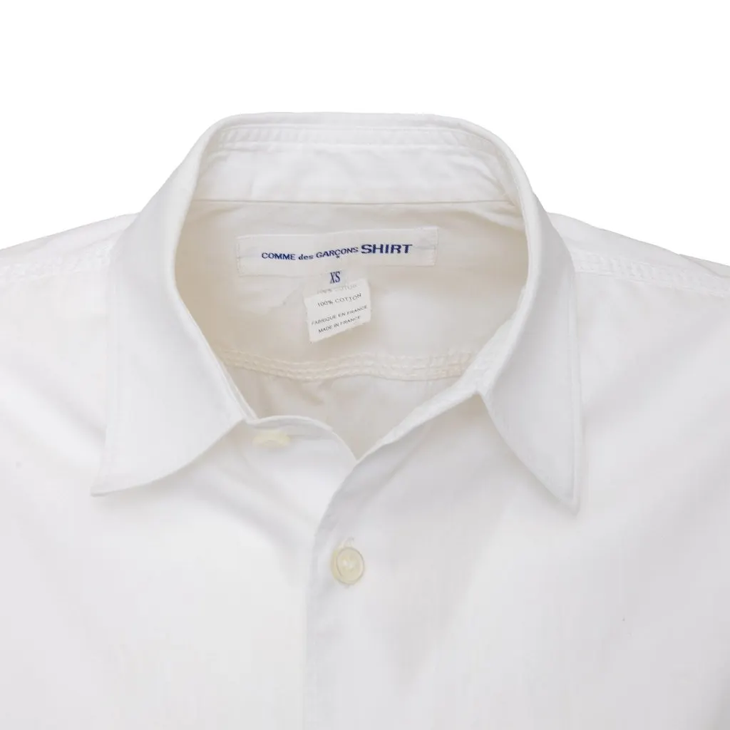 Comme des Garçons Short Sleeve Shirt - '10s White Cotton Good - Inside View