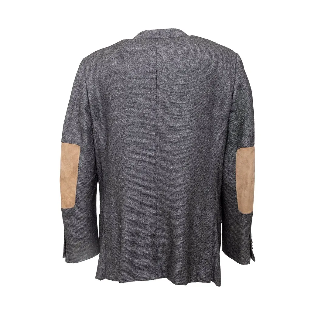 Zegna Fairway Jacket - '10s Beige Silk Good - Back View