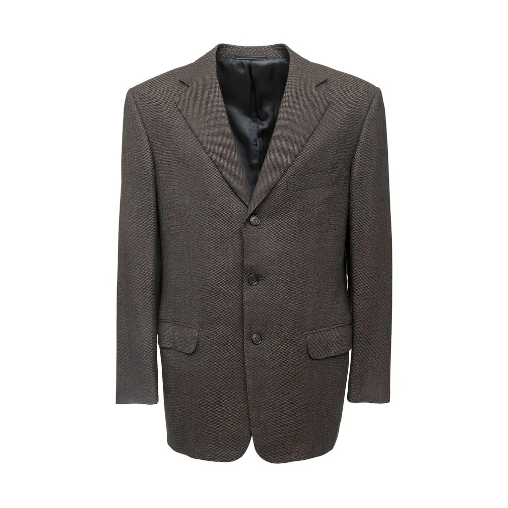 Zegna Wool Jacket - '10s Black Wool Good - Front View