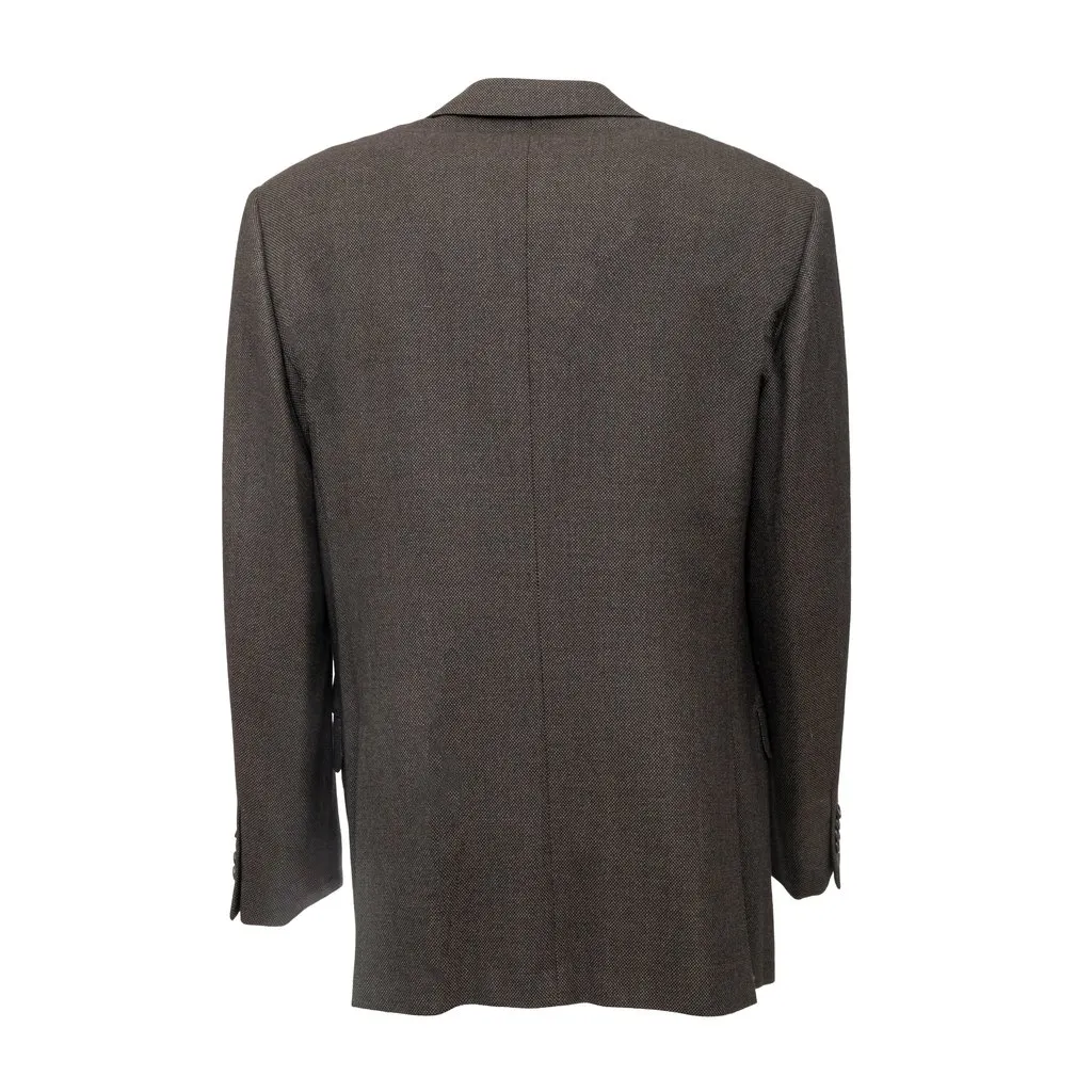 Zegna Wool Jacket - '10s Black Wool Good - Back View