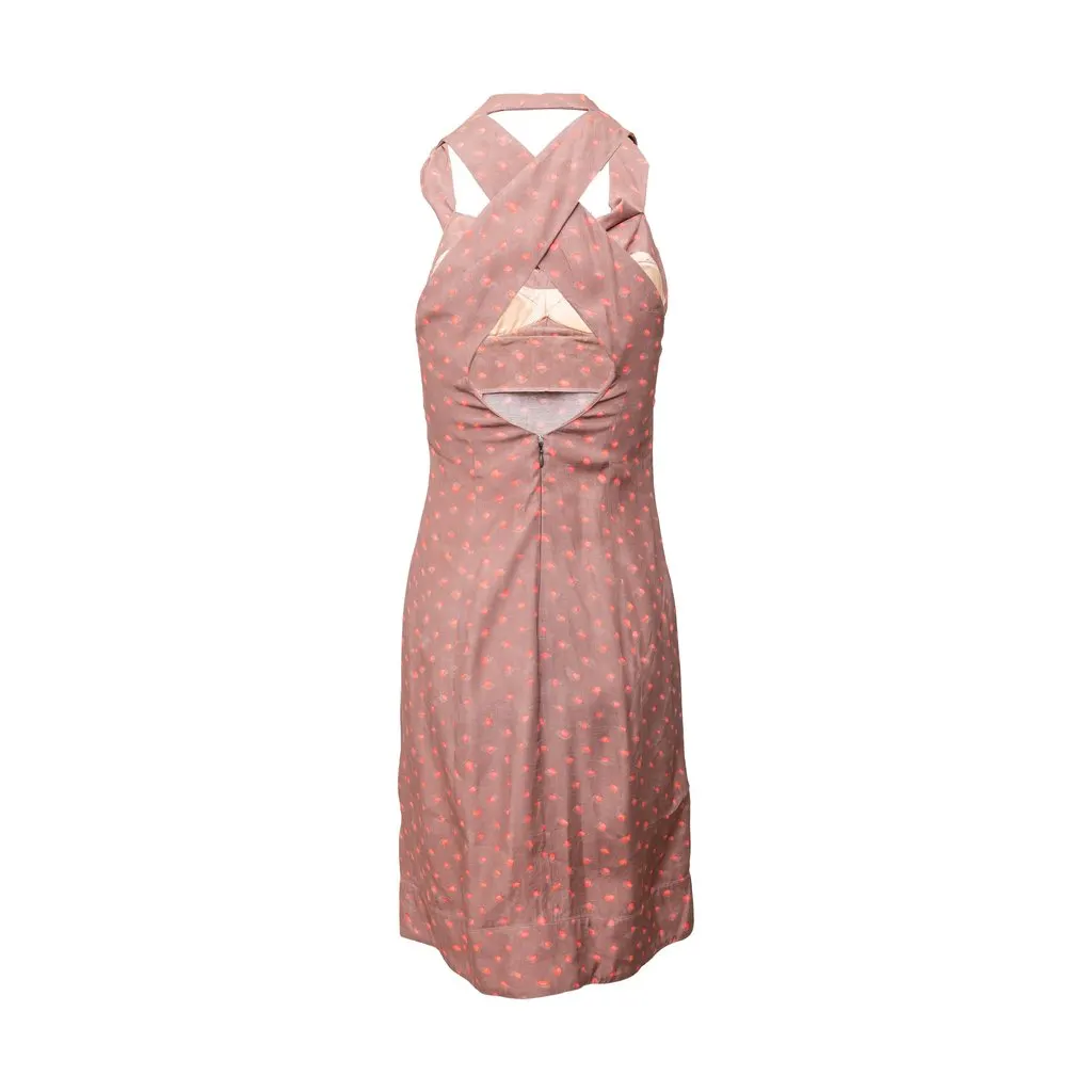 Vivienne Westwood Label Polka Dot Dress - '10s Red Good - Back View