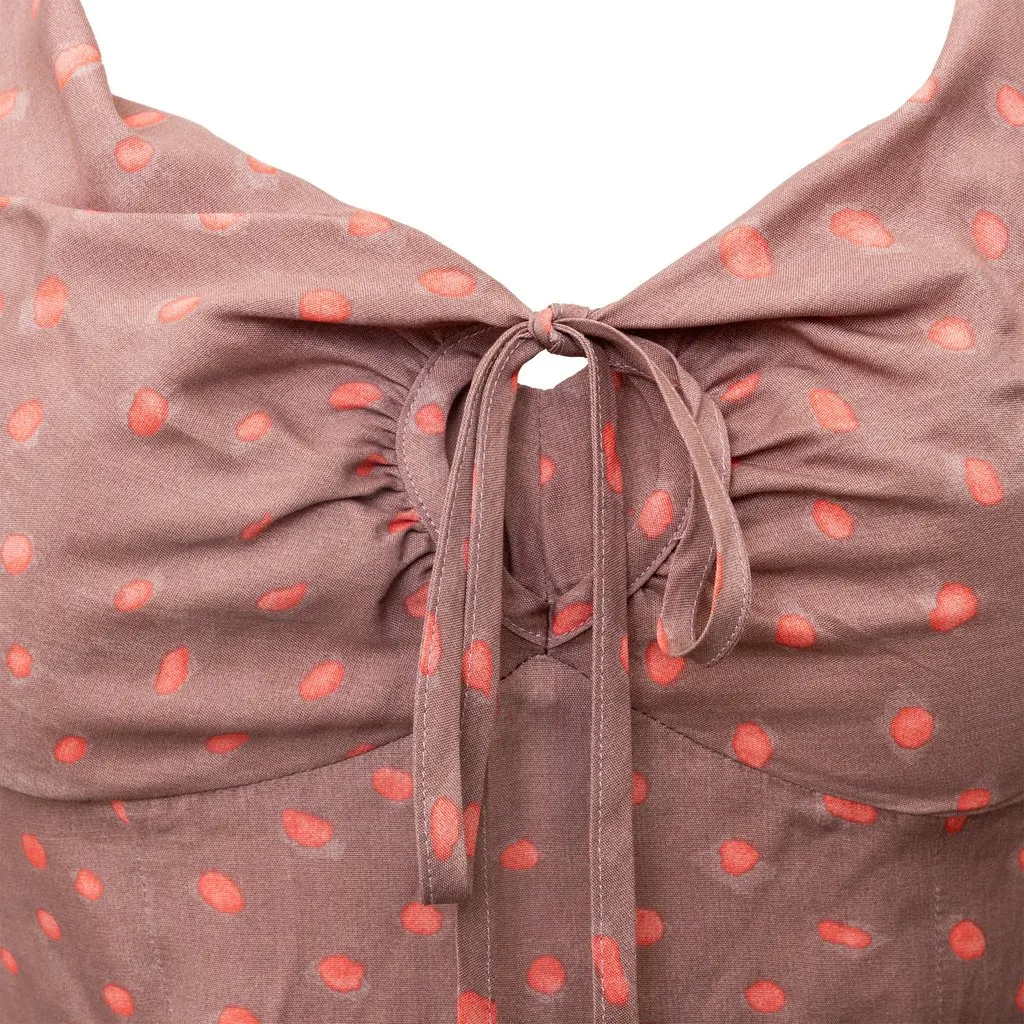 Vivienne Westwood Label Polka Dot Dress - '10s Red Good - Inside View